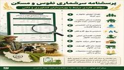 اینفو/ پرسشنامه سرشماری نفوس و مسکن؛ سوالات کلیدی مرتبط با بهره‌برداران کشاورزی و دامی